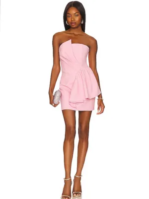 ELLIATT Revolve Pink Strapless Zuri Mini Dress Size Large thumbnail 2