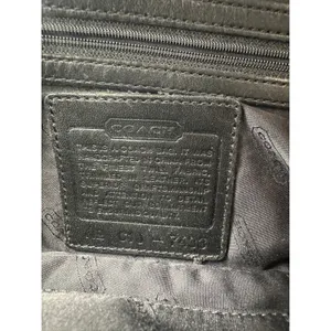 Vintage Coach Crossbody Zip Purse Y2K Bag Small Black Fabric Leather‎ Trim 7409 thumbnail 5