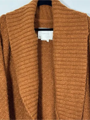 Anthropologie Women’s Small Rust Brown Oversized Open Front Cardigan thumbnail 4