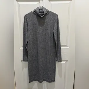 J Crew Gray Turtleneck Sweater Dress Small thumbnail 4