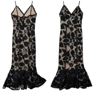 Lulu's Alluring Dream S Black Lace Empire Waist Midi‎ Dress Whimsigoth Y2K thumbnail 2