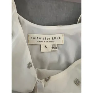 Saltwater Luxe California Gold Catherine Sleeveless Tiered Mini Dress Size Small thumbnail 11