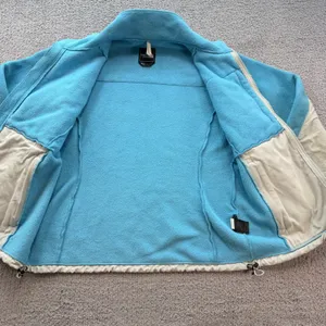 The North Face Denali Fleece Jacket Light Blue Cream Women Large F10 Polartec thumbnail 4