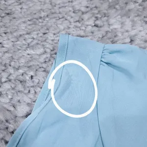 Abercrombie Cinch Front Puff Sleeve Cropped Top Light Blue Size Small Peasant thumbnail 4