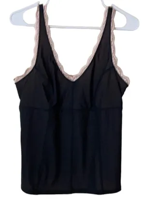 Express Sleeveless BabyDoll Top with lace size Large thumbnail 1