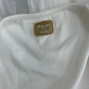 Free People Free-est Babydoll Layered Tank Top Ivory White Size Medium Cotton thumbnail 4