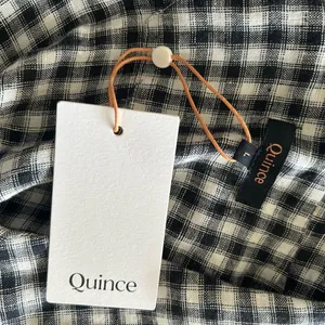 Quince Black and White Gingham Button-Front Midi Dress thumbnail 7