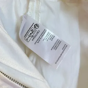 FREE PEOPLE Jayde Denim Flared Jumpsuit in Pure White Size Large thumbnail 7