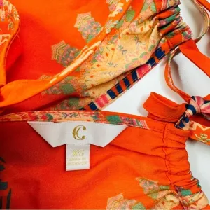 Orange Halter Casual Dress Size‎ Small thumbnail 12