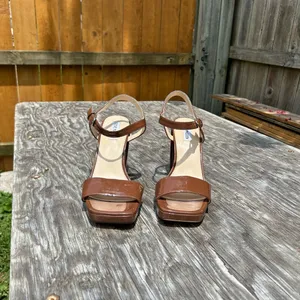 Emberly Platform Sandal by Steve‎ Madden brown size 11 thumbnail 4