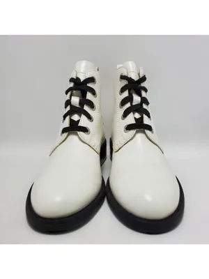 White Abound Combat Side Zip Lace Up Boot Size 8.5 thumbnail 6