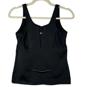 Pearl Izumi Cycling Tank Top Large Black‎ Mesh Shelf Bra Rear Pocket Athletic thumbnail 2