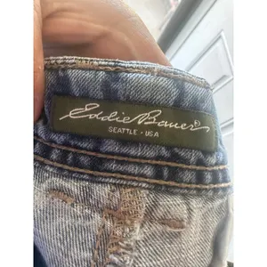 Eddie Bauer Denim Jean Shorts 8 Classic Five Pocket Casual Summer Style thumbnail 6