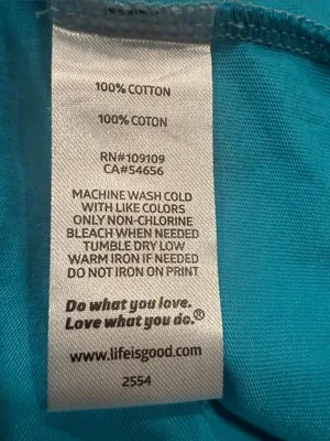 NWOT life is good women’s crusher tee long sleeve top size medium . thumbnail 4