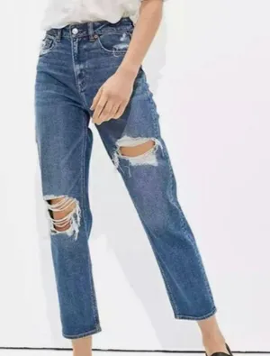 American Eagle mom straight jeans thumbnail 1