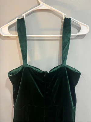 Lulus Women Pristine Luxury Emerald Green Velvet Bustier Maxi Dress L thumbnail 14