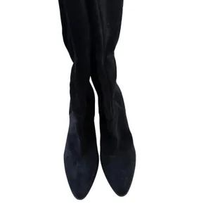 Nine West Womens Black Suede Pointed Toe Cone Heel Knee High Boots Size 9.5M thumbnail 4