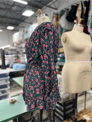 Free People Floral Print LS Free People Floral Print Long Sleeve Mini Dress M thumbnail 6