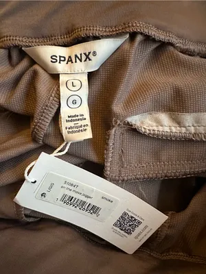 NWT SPANX on the move jogger smoke brown taupe size large activewear travel thumbnail 4