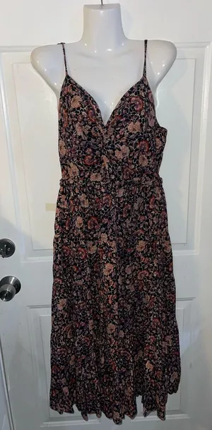 Ulla Johnson Johnson Kali Twist Front Floral Print Midi Dress SZ 6 Cotton Blend thumbnail 1