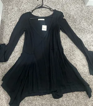 Free People Black Tunic Top thumbnail 1