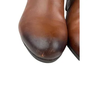 *Pikolinos Heeled Ankle Booties Womens Size 40 Brown Leather Zip Braided Strap thumbnail 11