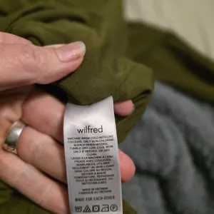 Wilfred Olive Green Ruched Square-Neck Crop Top thumbnail 4