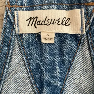 Women's Madewell Denim Overalls Shorts Size S Blue thumbnail 3