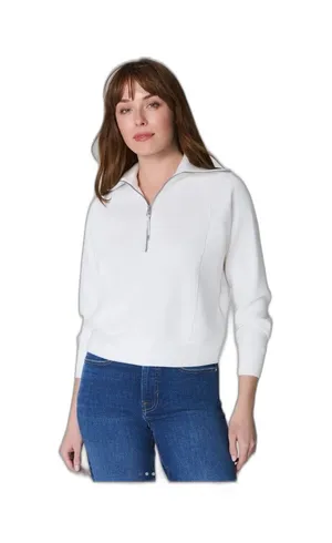 SPANX AirEssentials® Half Zip Powder White Size 1X thumbnail 1