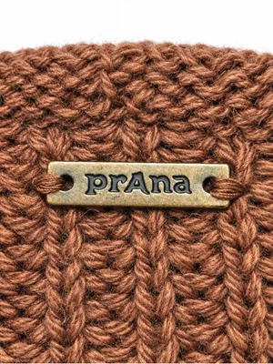 prAna Wool Blend Cowl Neck Sweater Medium Brown Striped Hem Pullover thumbnail 4