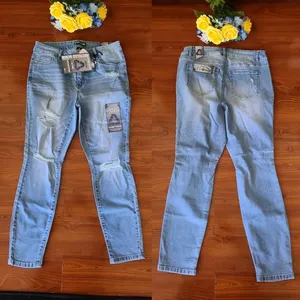 Indigo Fusion Distressed Jeans Size 14 thumbnail 2