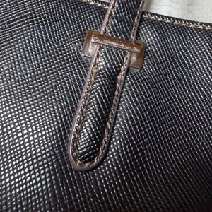 Chaps Black Faux Leather Tote Shoulder Bag Large Textured Purse Work Shopper thumbnail 16