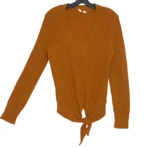 Moth Anthropologie Sweater Cottage Fall Boho Ribbed Cozy Preppy Tie Front Small thumbnail 7