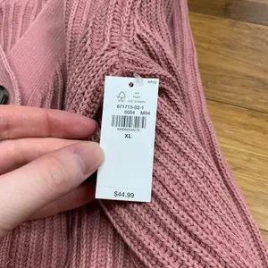Old Navy Pink Ribbed V Neck Button Front Cardigan Sweater XL Casual Chunky Knit‎ thumbnail 6