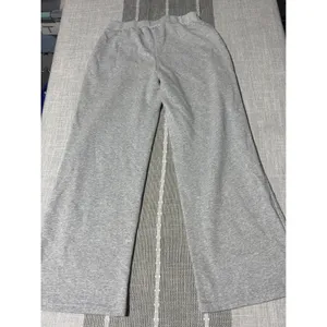 Edikted Womens Small Wide Leg Sweatpants Heather Gray Varsity 06 Y2K Streetwear thumbnail 4