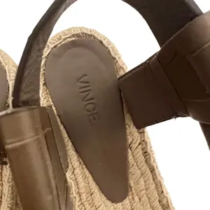 Vince Abby Croc Espadrille Platform Sandals Taupe Summer Bohemian Chic size 9 thumbnail 6