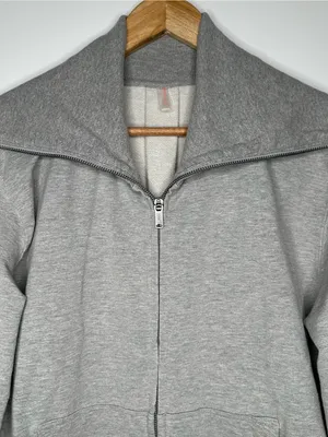 Free People Movement Baseline Gray Full Zip Sweatshirt High Low Large FP thumbnail 4