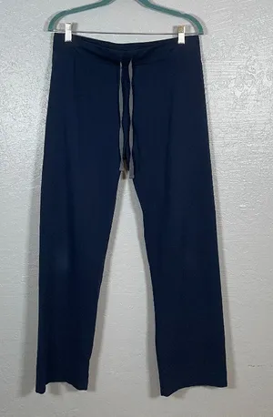 Figs Women M Navy Blue Livingston High Waisted Scrub Pants Yoga Waistband Pocket thumbnail 1