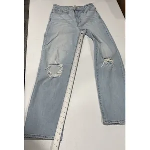 Madewell The Perfect Vintage Straight Jean Womens 26 Distressed Light Blue Denim thumbnail 11