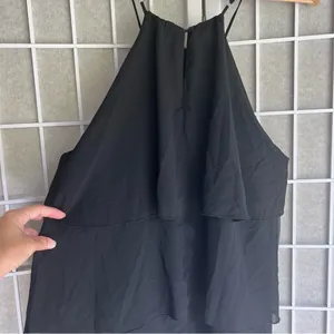 NWT HYFVE Layers of fabulous maxi dress small black halter dress thumbnail 7