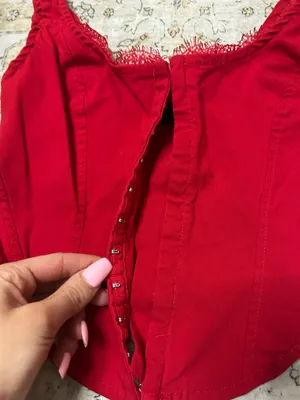 Madden Girl Red Corset top thumbnail 4