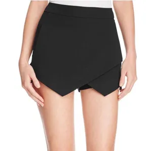 AQUA Envelope Skort In Black thumbnail 1