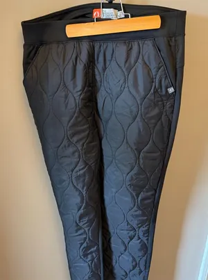 Quilted Black Women's Joggers Size XL thumbnail 1