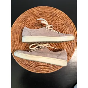 ECCO Soft Womens Leather‎ Lace Up Sneakers gray Taupe Low Top Shoes thumbnail 8