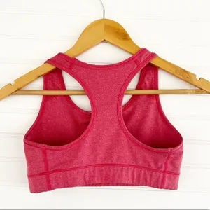 Nike Pro Sports Bra Size S‎ Pink Heathered Dri-FIT Racerback Medium Support thumbnail 2