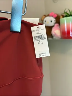 Aerie plus size new XL burgundy red real me high waisted leggings cozy casual thumbnail 4