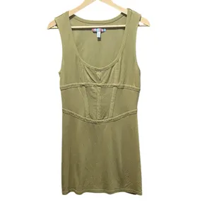 Urban Outfitters Ramona Corset‎ Knit Mini Dress Moss Green Size Large thumbnail 3