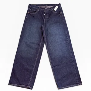 NWT Old Navy Mid-Rise The‎ Slouchy Wide Leg Jeans Dark Wash Button Fly Size 6x30 thumbnail 1