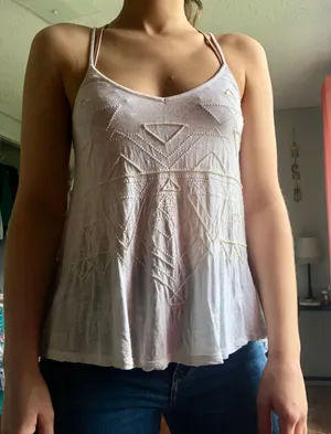 American Eagle beaded/embroidered flowy tank thumbnail 1