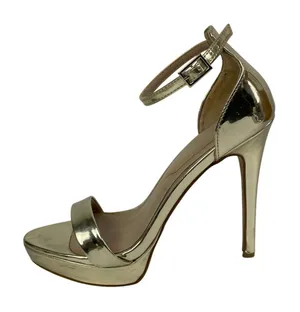 Aldo Madalene Gold Ankle Strap Open Toe Platform Heels Strappy Dress Sandals 7.5 thumbnail 1